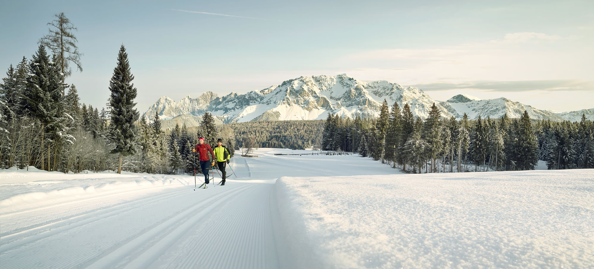 Langlaufen vor herrlicher Gebirgskulisse © Peter Burgstaller, Schladming-Dachstein