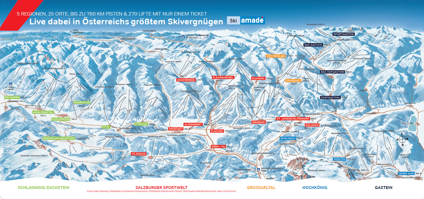 Skiregion Hauser Kaibling mitten in Ski amadé